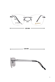 Jodykoes Cat Eye Premium Rimless Frame (Black)