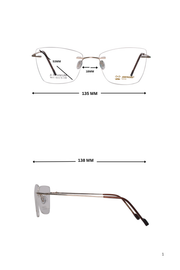 Jodykoes Cat Eye Premium Rimless Frame (Gold)