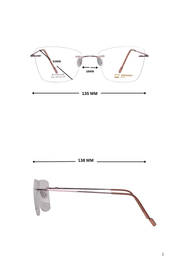 Jodykoes Cat Eye Premium Rimless Frame (Pink)