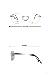 Jodykoes Hexagon Premium Rimless Frame (Black)