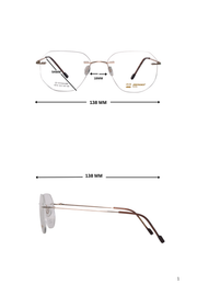 Jodykoes Hexagon Premium Rimless Frame (Gold)