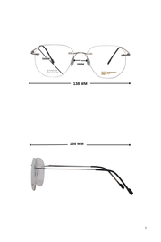 Jodykoes Hexagon Premium Rimless Frame (Silver)