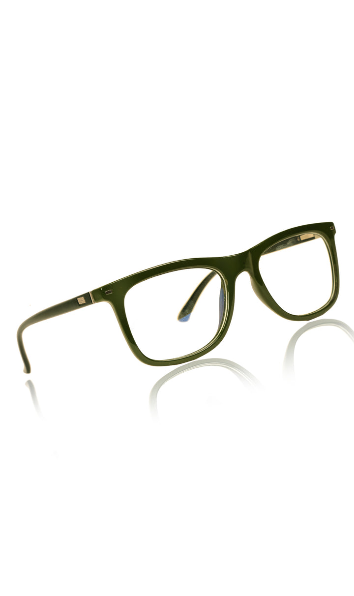 Jodykoes® Colour Frame Series Eyewears | Blue Rays Protection Wayfare Stylish Spectacles With Anti Glare Eyeglasses For Men and Women Eyewears (Leaf Green)