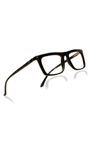 Jodykoes® Colour Frame Series Stylish Spectacle Frames for Men | Blue Rays Protection Rectangle Eyewear with Anti Glare Glasses for Men and Women (Black)