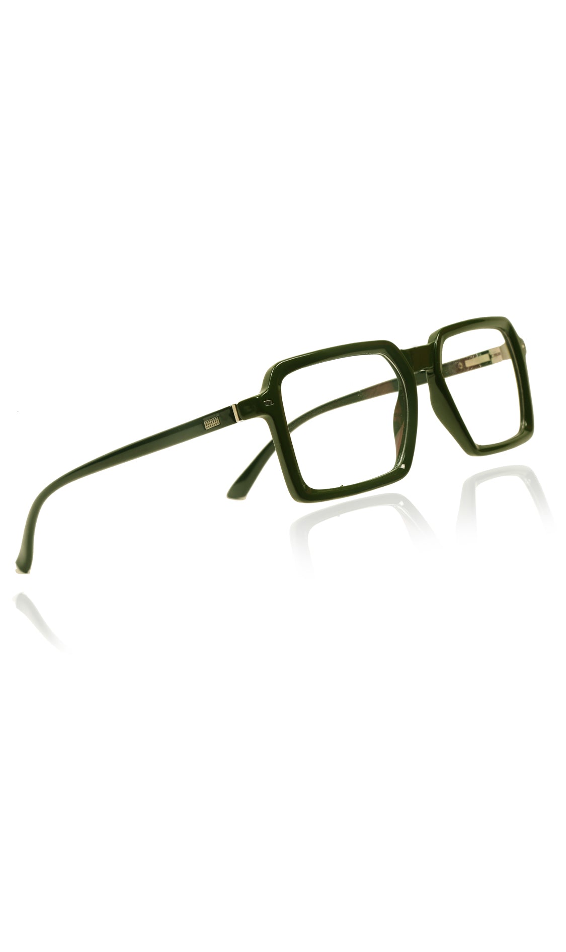 Jodykoes® Colour Frame Series Eyewears | Blue Rays Protection Square Stylish Spectacles With Anti Glare Eyeglasses For Men and Women Eyewears (Leaf green) - Jodykoes ®