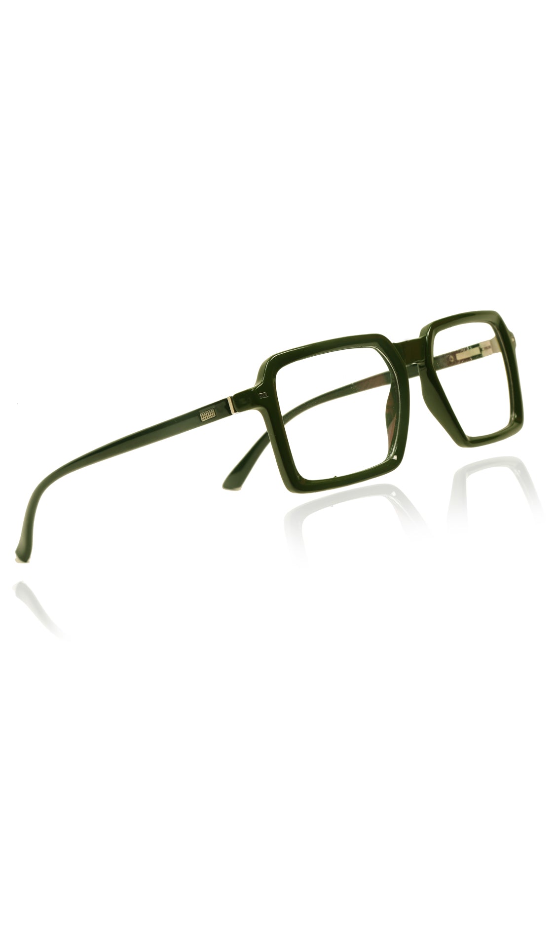 Jodykoes® Colour Frame Series Eyewears | Blue Rays Protection Square Stylish Spectacles With Anti Glare Eyeglasses For Men and Women Eyewears (Leaf green)