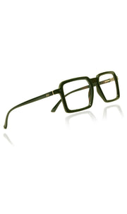 Jodykoes® Colour Frame Series Eyewears | Blue Rays Protection Square Stylish Spectacles With Anti Glare Eyeglasses For Men and Women Eyewears (Leaf green)