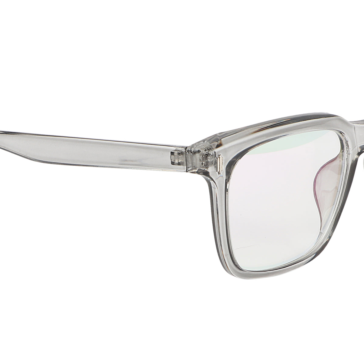 Jodykoes Square Transparent Type Look Stylish Frame (Grey Transparent)