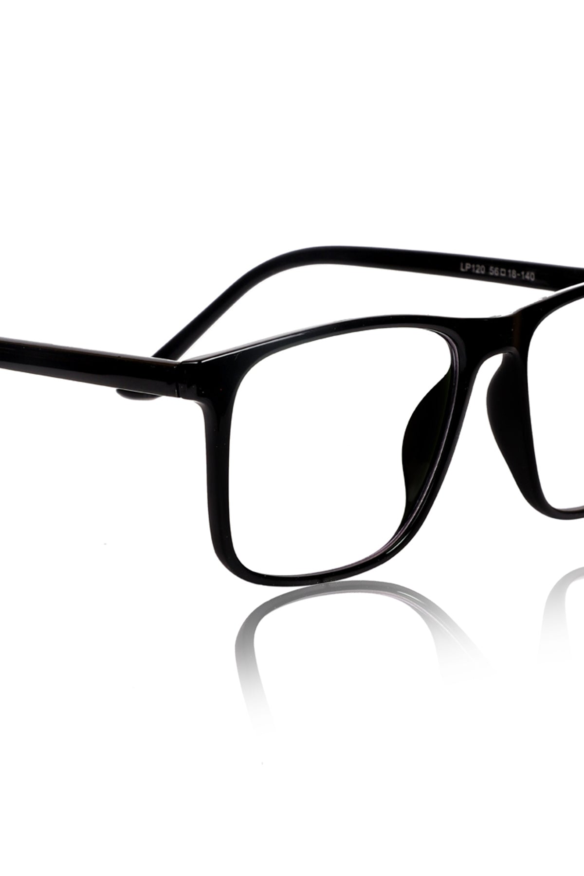 Jodykoes® Premium Series Pure Acetate Sheet Rectangle Eyewear Frame | Modern Fashionable Trending Spectacle Eyeglasses For Men and Women (Opaque Black)