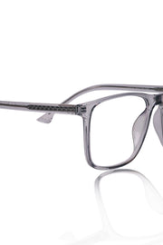 Jodykoes® Premium Series Pure Acetate Sheet Rectangle Eyewear Frame | Modern Fashionable Trending Spectacle Eyeglasses For Men and Women (Ash Grey)