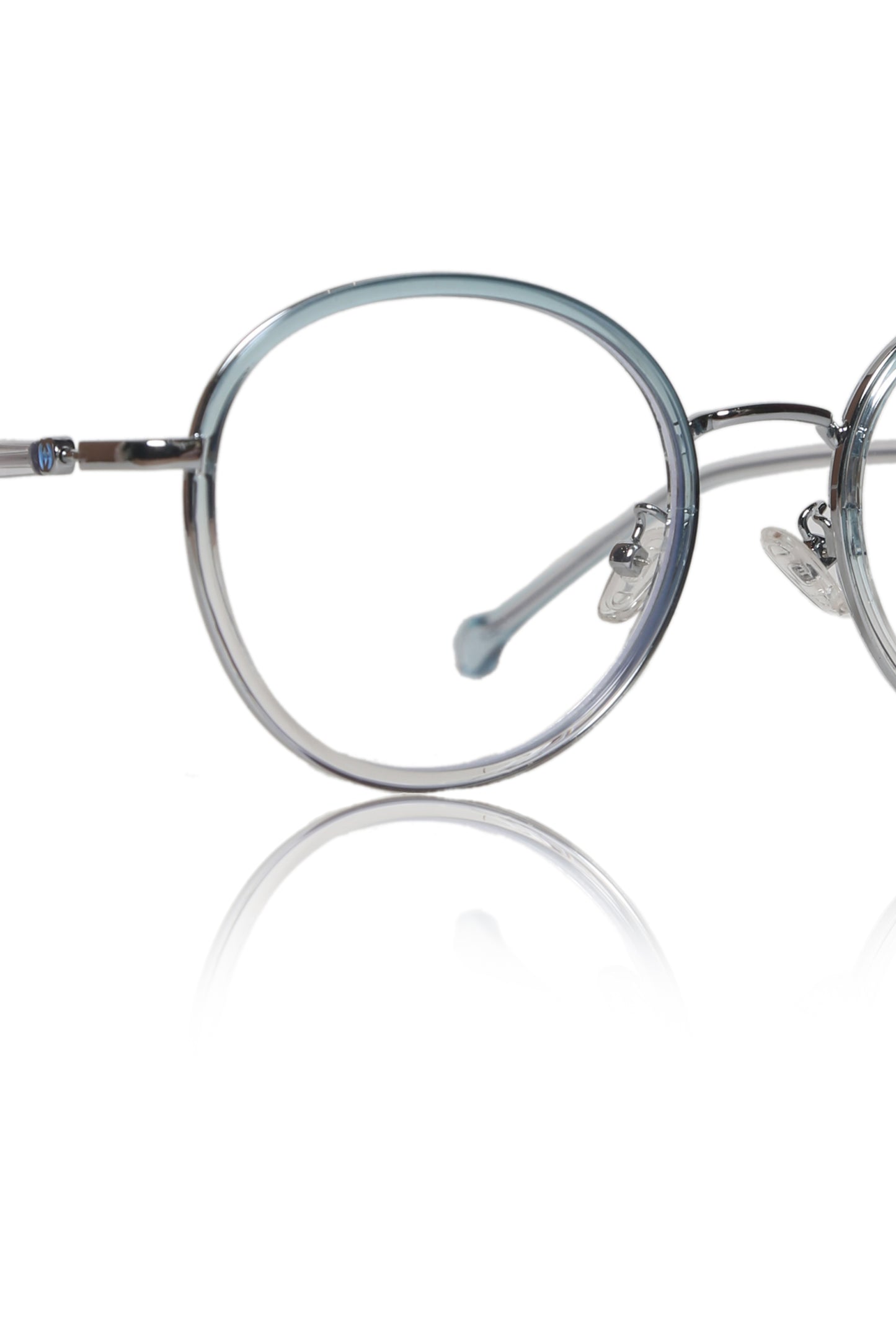 Jodykoes® Premium Series Round Eyewear Eyeglasses Spectacles Frame for Men and Women (Aqua)
