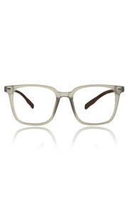 Jodykoes® Premium Series Woodern Finish collection Square Spectacle Frame | Fashionable Eyeglasses Eyewear for Men and Women (Grey Wood)