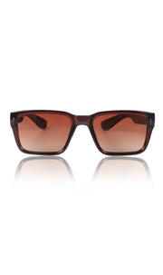 Jodykoes® Premium Series Rectangle UV Protection Sunglasses | Fashionable Sun Shades Comfortable Eyewear Eyeglasses for Men and Women (Brown)
