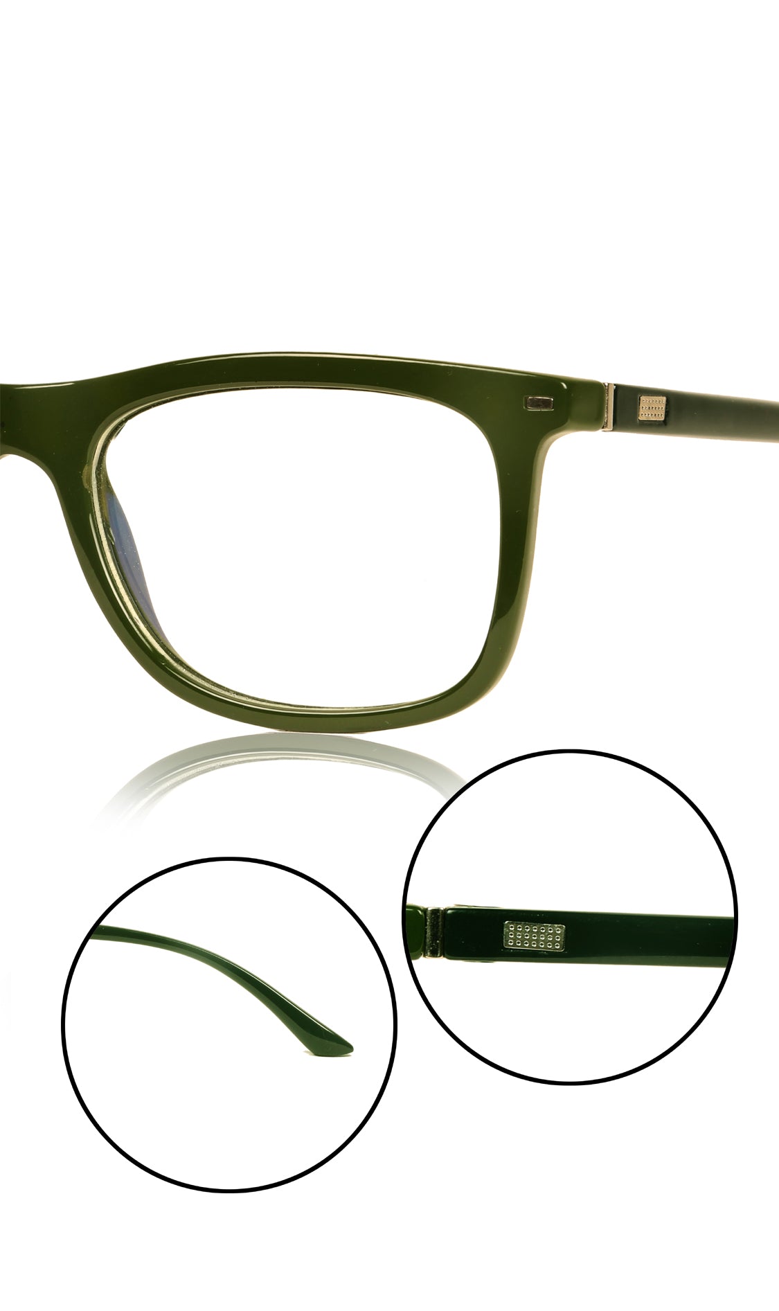 Jodykoes® Colour Frame Series Eyewears | Blue Rays Protection Wayfare Stylish Spectacles With Anti Glare Eyeglasses For Men and Women Eyewears (Leaf Green)