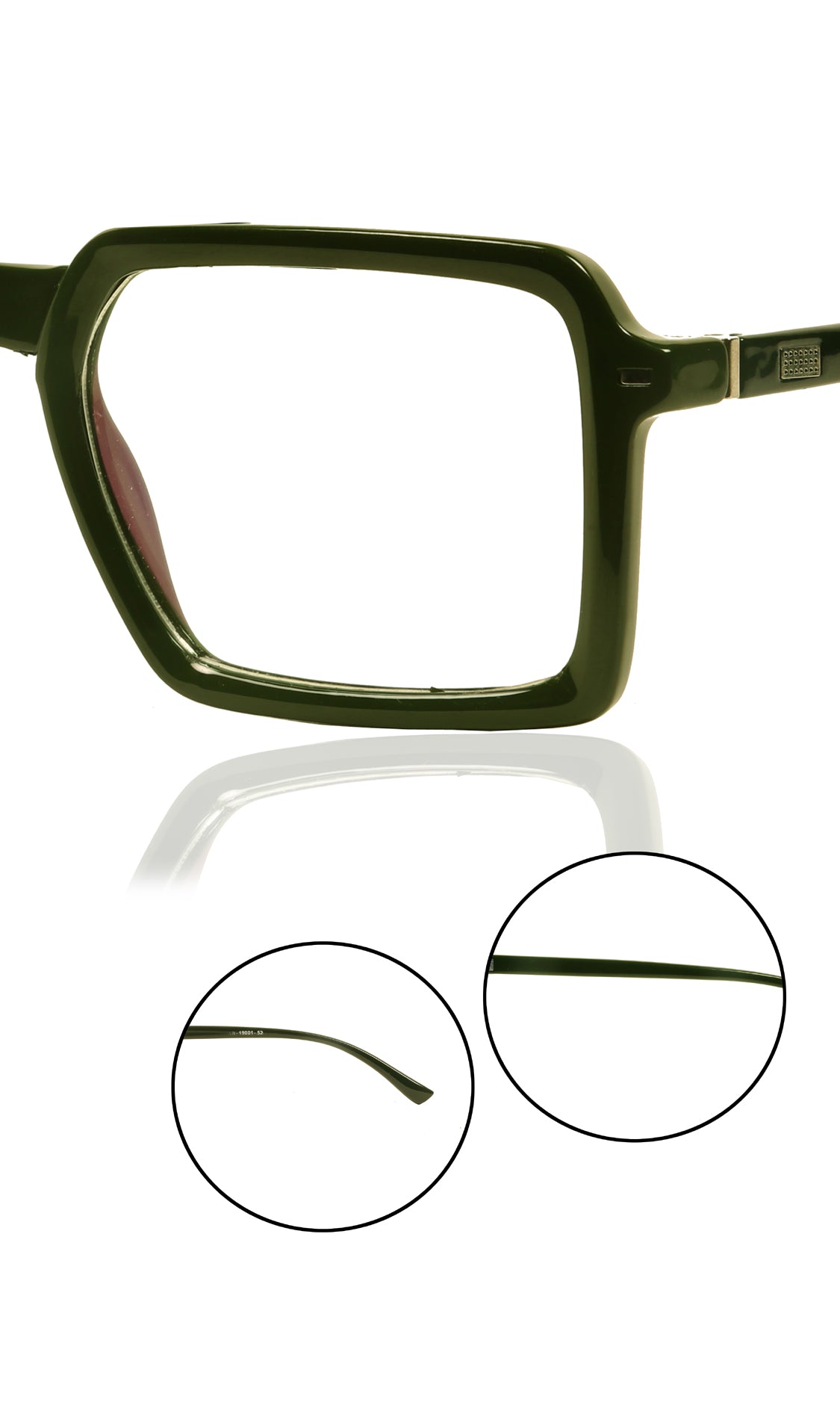 Jodykoes® Colour Frame Series Eyewears | Blue Rays Protection Square Stylish Spectacles With Anti Glare Eyeglasses For Men and Women Eyewears (Leaf green)