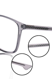Jodykoes® Premium Series Pure Acetate Sheet Rectangle Eyewear Frame | Modern Fashionable Trending Spectacle Eyeglasses For Men and Women (Ash Grey)