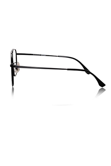 Jodykoes Luxury Pure Titanium Metal Spectacle Eyeglasses | New Shape Double Bar Square Metal Eyewear Frame (Black)