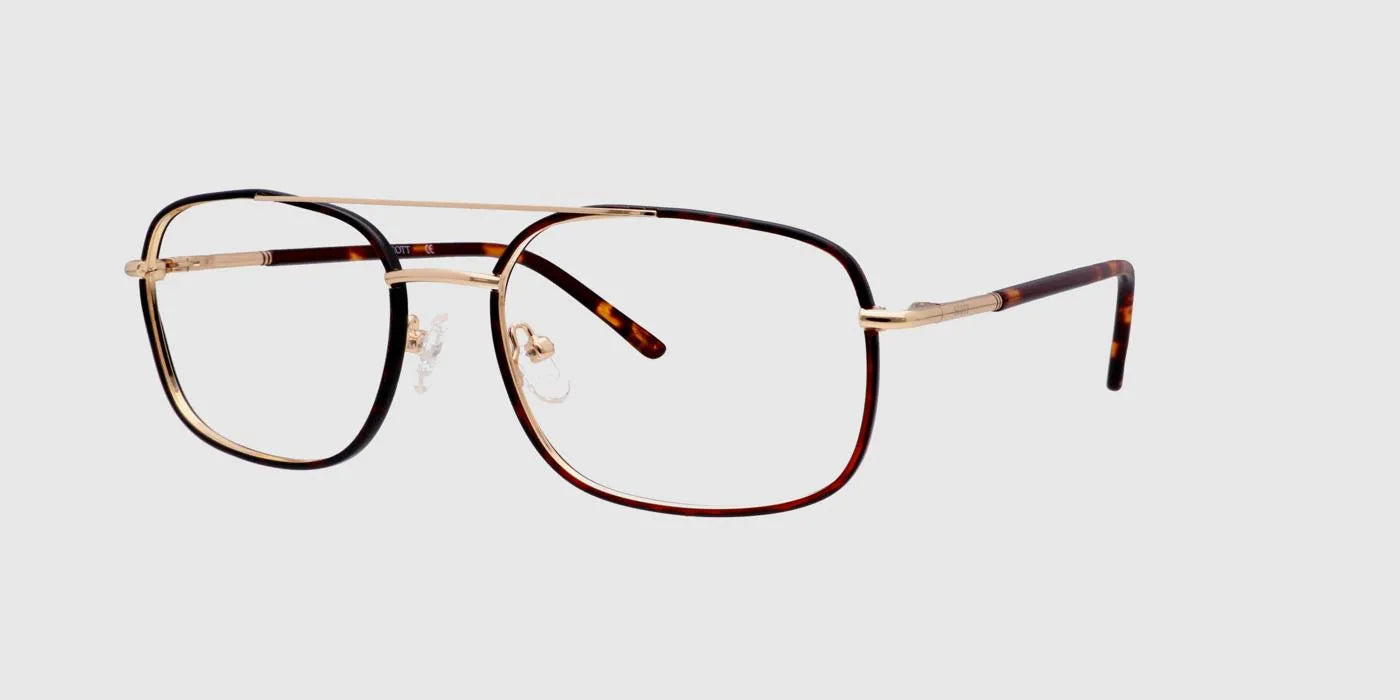 SCOTT Gold and brown Full rim Wayfarer Eyeglasses for Men - Jodykoes ®