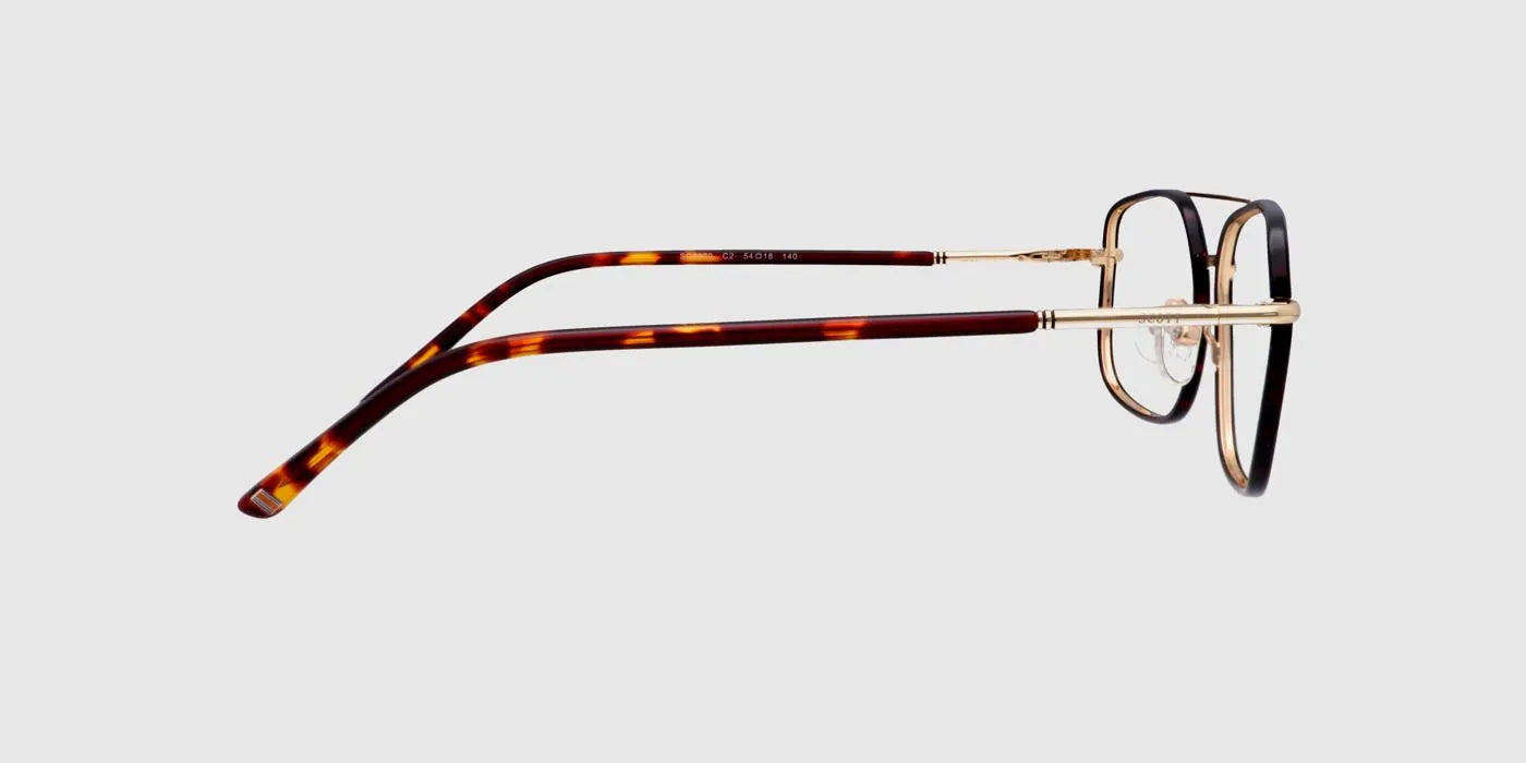 SCOTT Gold and brown Full rim Wayfarer Eyeglasses for Men - Jodykoes ®