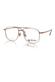 Jodykoes Luxury Series : Pure Titanium Metal Spectacle Eyeglasses | New Shape Double Bar Square Metal Eyewear Frame (Gold)