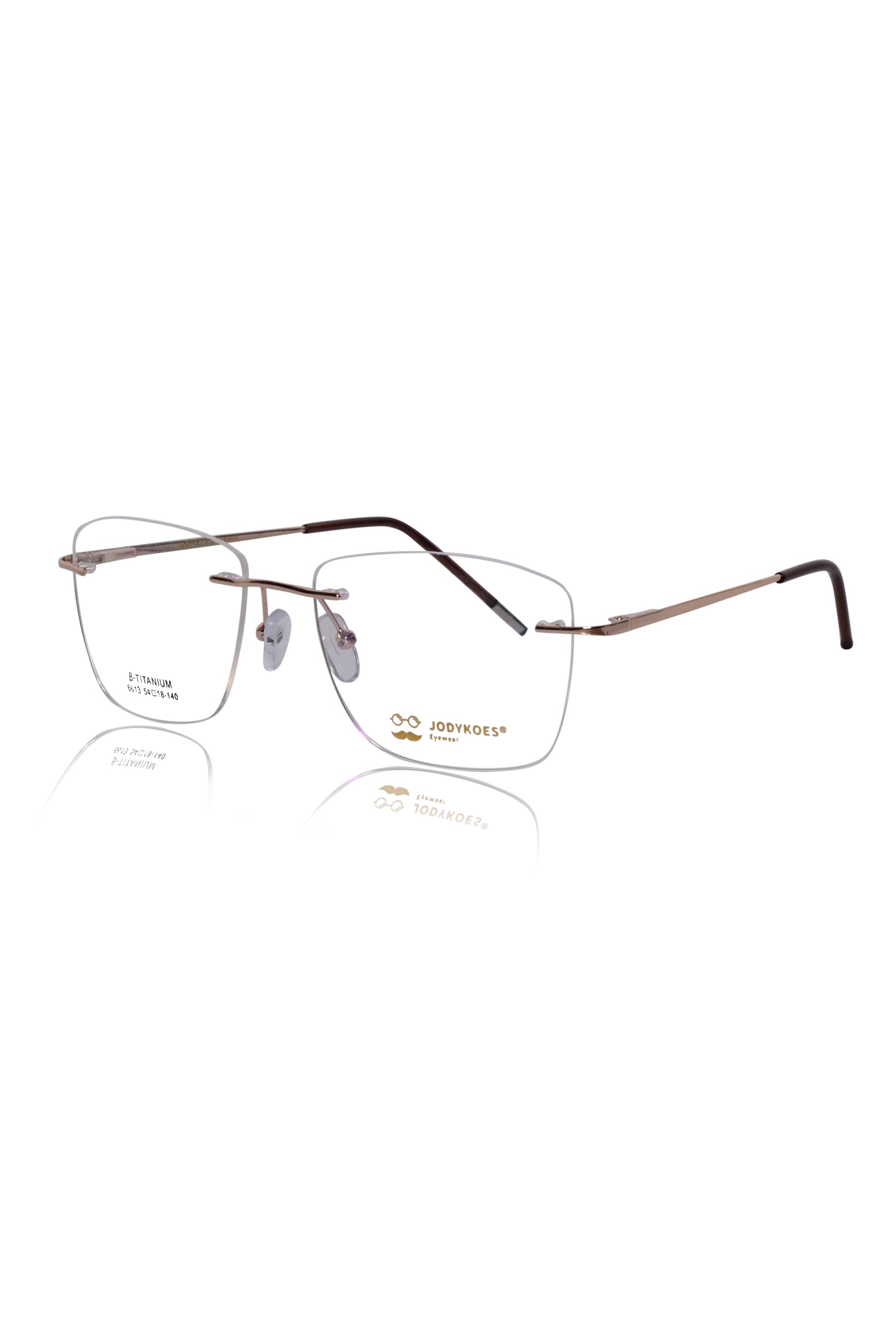 Jodykoes Square Signature Rimless Frame (Gold)