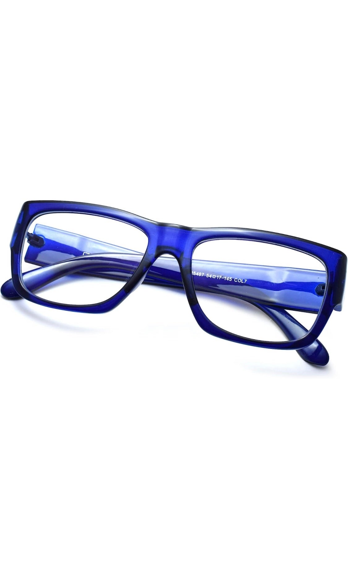 Jodykoes Thick Frame Unisex Anti Glare Eyeglasses Eyewear Spectacle (Blue) - Jodykoes ®