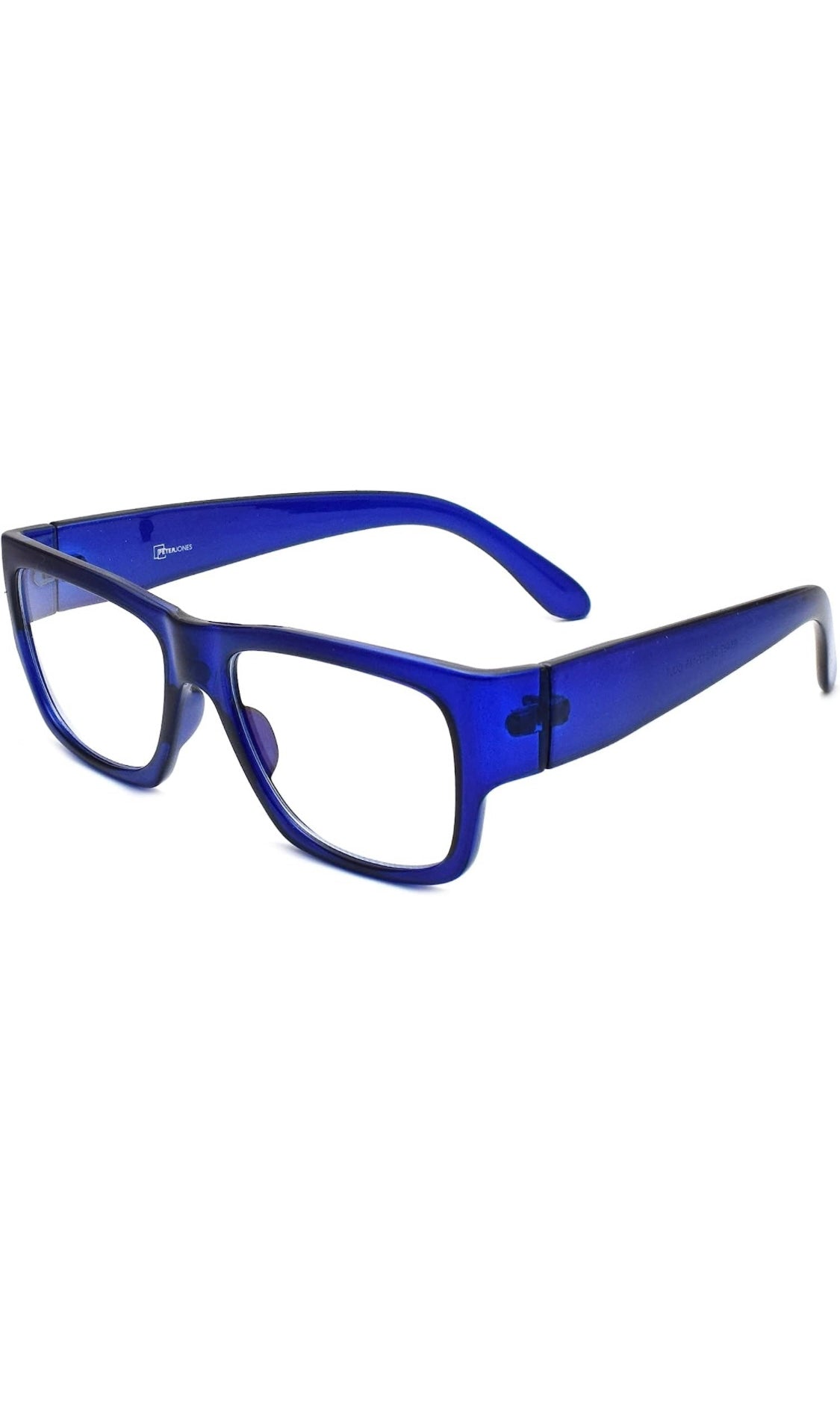 Jodykoes Thick Frame Unisex Anti Glare Eyeglasses Eyewear Spectacle (Blue)