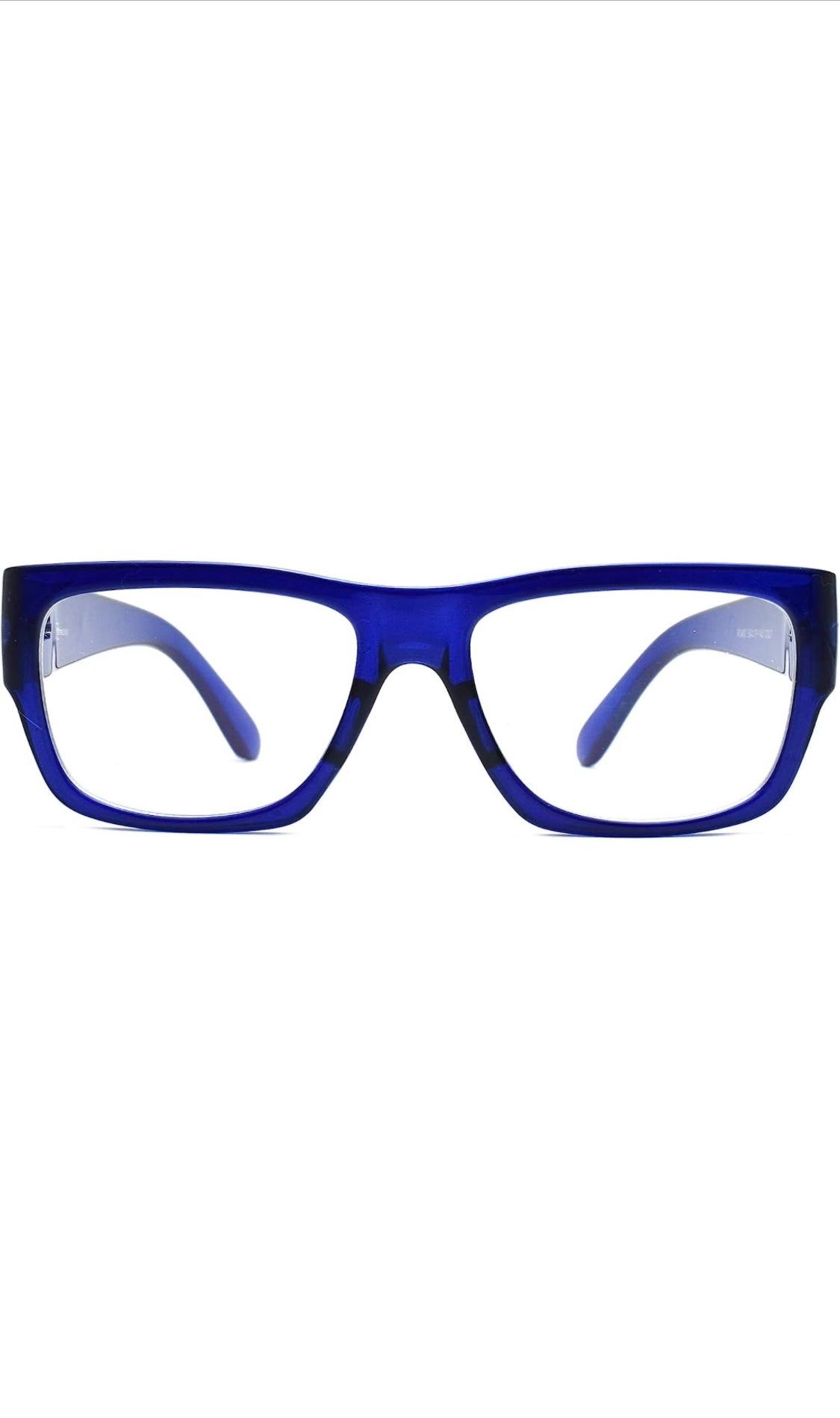 Jodykoes Thick Frame Unisex Anti Glare Eyeglasses Eyewear Spectacle (Blue)