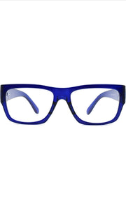 Jodykoes Thick Frame Unisex Anti Glare Eyeglasses Eyewear Spectacle (Blue)