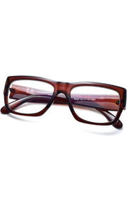 Jodykoes Thick Frame Unisex Anti Glare Eyeglasses Eyewear Spectacle (Brown)