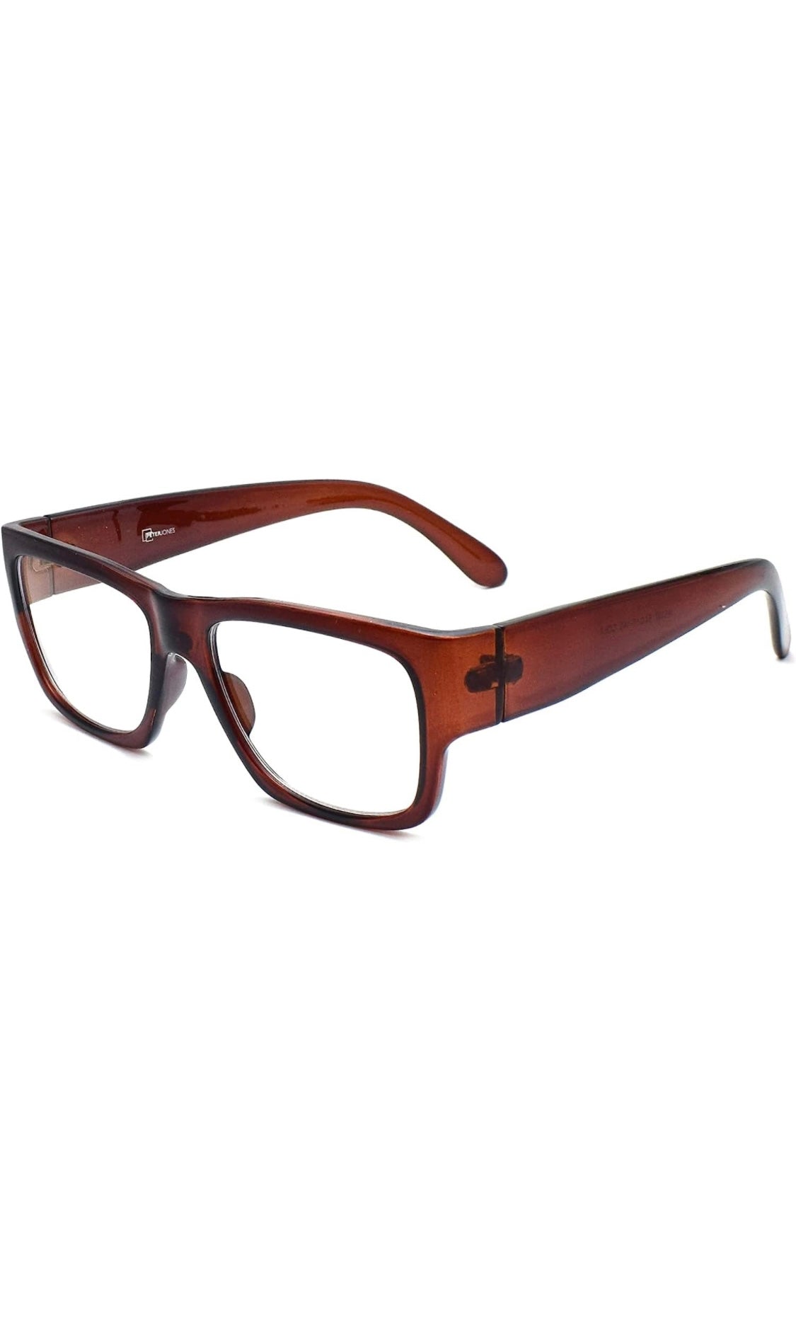 Jodykoes Thick Frame Unisex Anti Glare Eyeglasses Eyewear Spectacle (Brown)
