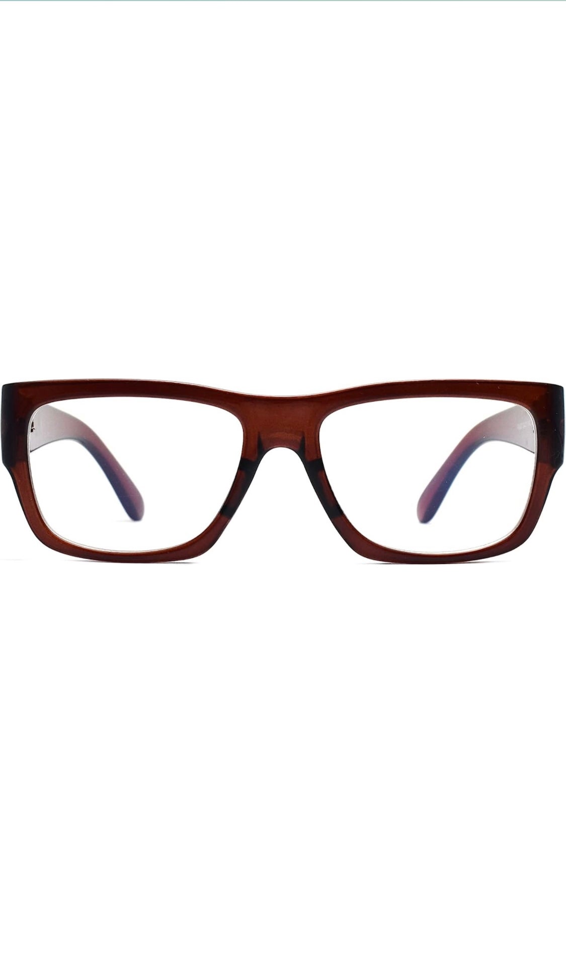 Jodykoes Thick Frame Unisex Anti Glare Eyeglasses Eyewear Spectacle (Brown) - Jodykoes ®