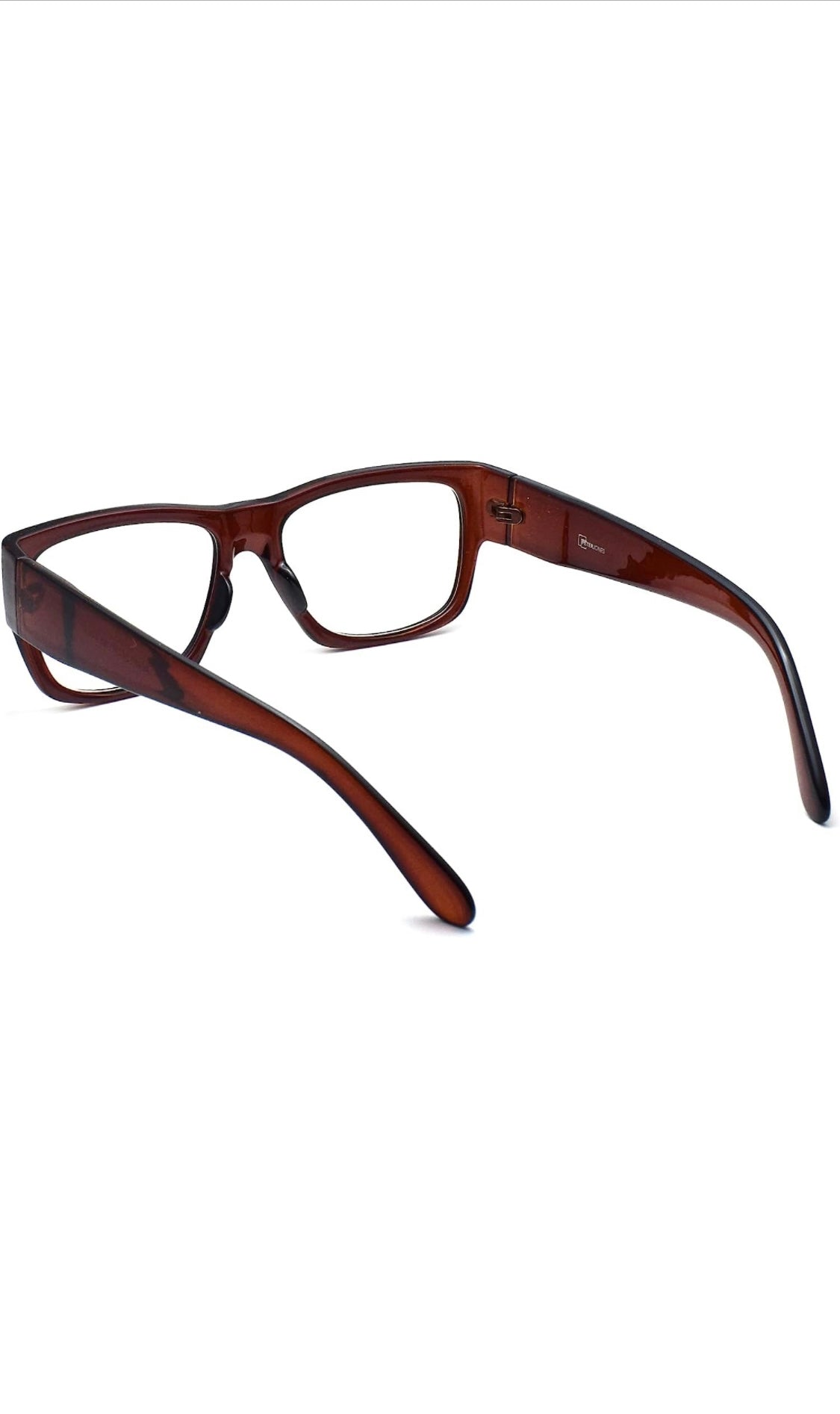 Jodykoes Thick Frame Unisex Anti Glare Eyeglasses Eyewear Spectacle (Brown)