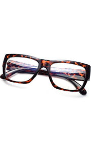 Jodykoes Thick Frame Unisex Anti Glare Eyeglasses Eyewear Spectacle (Leopard Print)