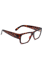 Jodykoes Thick Frame Unisex Anti Glare Eyeglasses Eyewear Spectacle (Leopard Print)