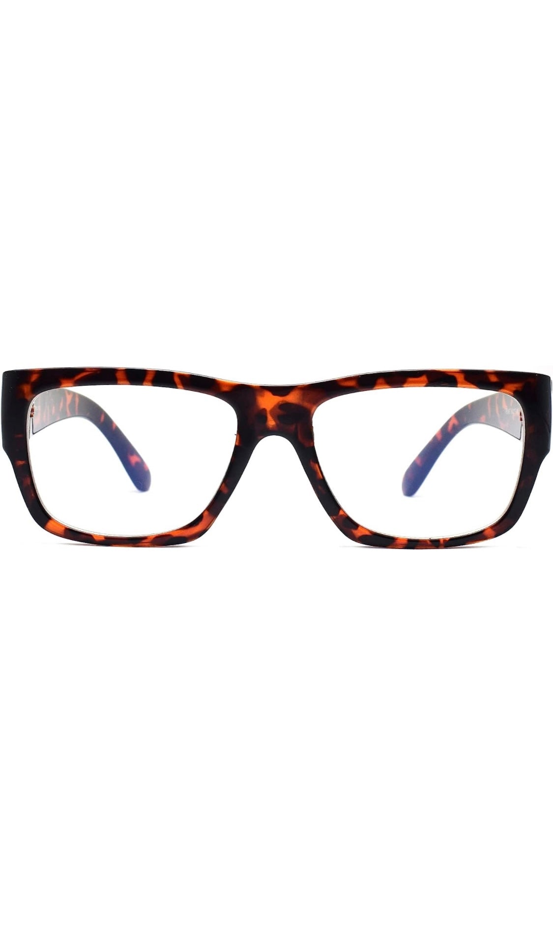 Jodykoes Thick Frame Unisex Anti Glare Eyeglasses Eyewear Spectacle (Leopard Print)