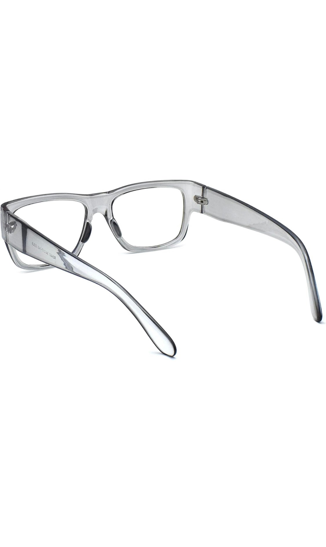 Jodykoes Thick Frame Unisex Anti Glare Eyeglasses Eyewear Spectacle (Grey Transparent)