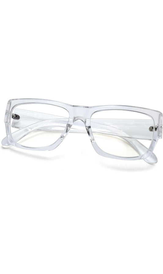 Jodykoes Thick Frame Unisex Anti Glare Eyeglasses Eyewear Spectacle (Transparent) - Jodykoes ®