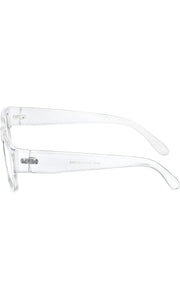 Jodykoes Thick Frame Unisex Anti Glare Eyeglasses Eyewear Spectacle (Transparent)