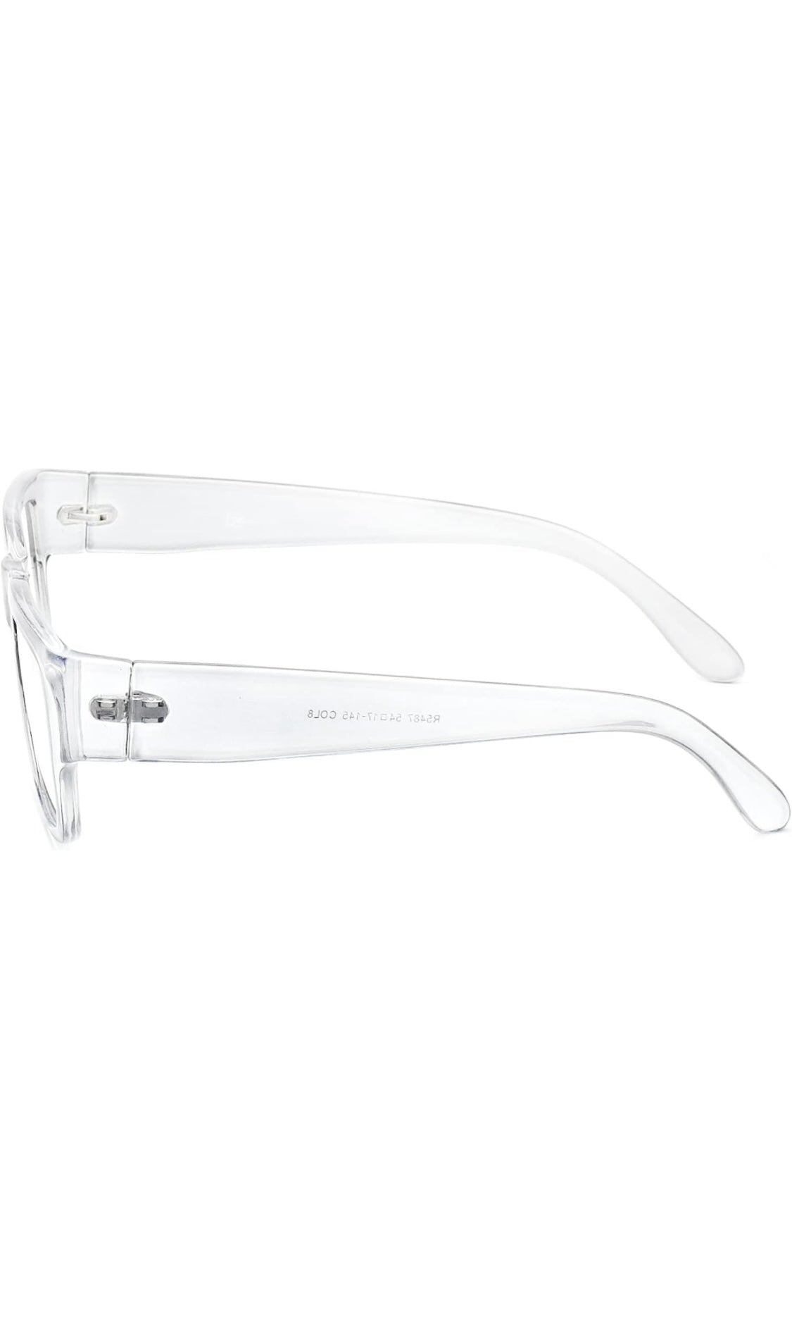 Jodykoes Thick Frame Unisex Anti Glare Eyeglasses Eyewear Spectacle (Transparent)
