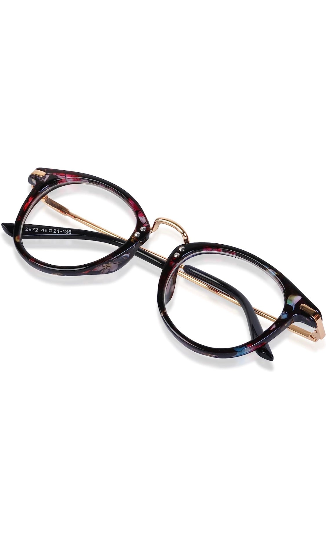 Jodykoes® Blue Light Blocking Blue Cut Zero Power Anti-Glare Retro Round Eyeglasses |UV Protection| Men & Women| Eye Protection Frame for Computer/Tablet/Laptop/Mobile/TV (Multicolour)