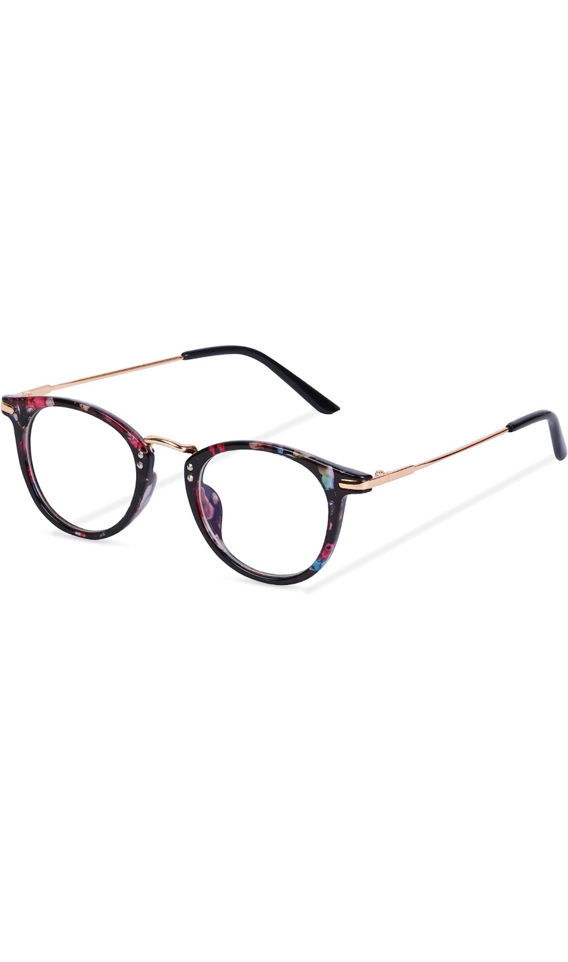 Jodykoes® Blue Light Blocking Blue Cut Zero Power Anti-Glare Retro Round Eyeglasses |UV Protection| Men & Women| Eye Protection Frame for Computer/Tablet/Laptop/Mobile/TV (Multicolour)