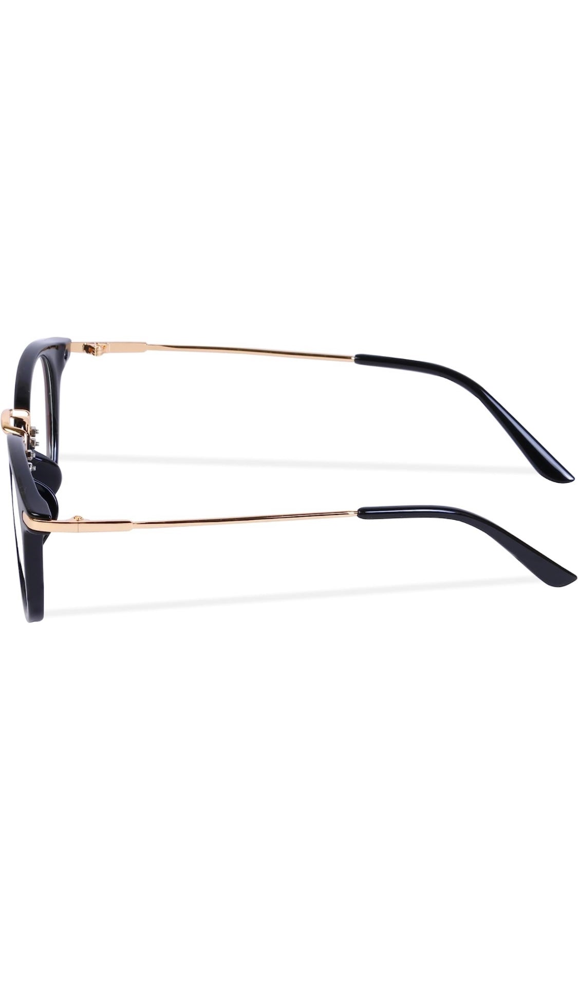 Jodykoes® Blue Light Blocking Blue Cut Zero Power Anti-Glare Retro Round Eyeglasses |UV Protection| Men & Women| Eye Protection Frame for Computer/Tablet/Laptop/Mobile/TV (Black & Gold)