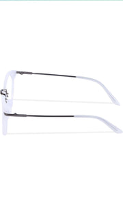 Jodykoes® Blue Light Blocking Blue Cut Zero Power Anti-Glare Retro Round Eyeglasses |UV Protection| Men & Women| Eye Protection Frame for Computer/Tablet/Laptop/Mobile/TV (Milky White)