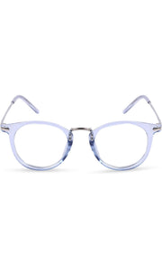 Jodykoes® Blue Light Blocking Blue Cut Zero Power Anti-Glare Retro Round Eyeglasses |UV Protection| Men & Women| Eye Protection Frame for Computer/Tablet/Laptop/Mobile/TV (Water Color)