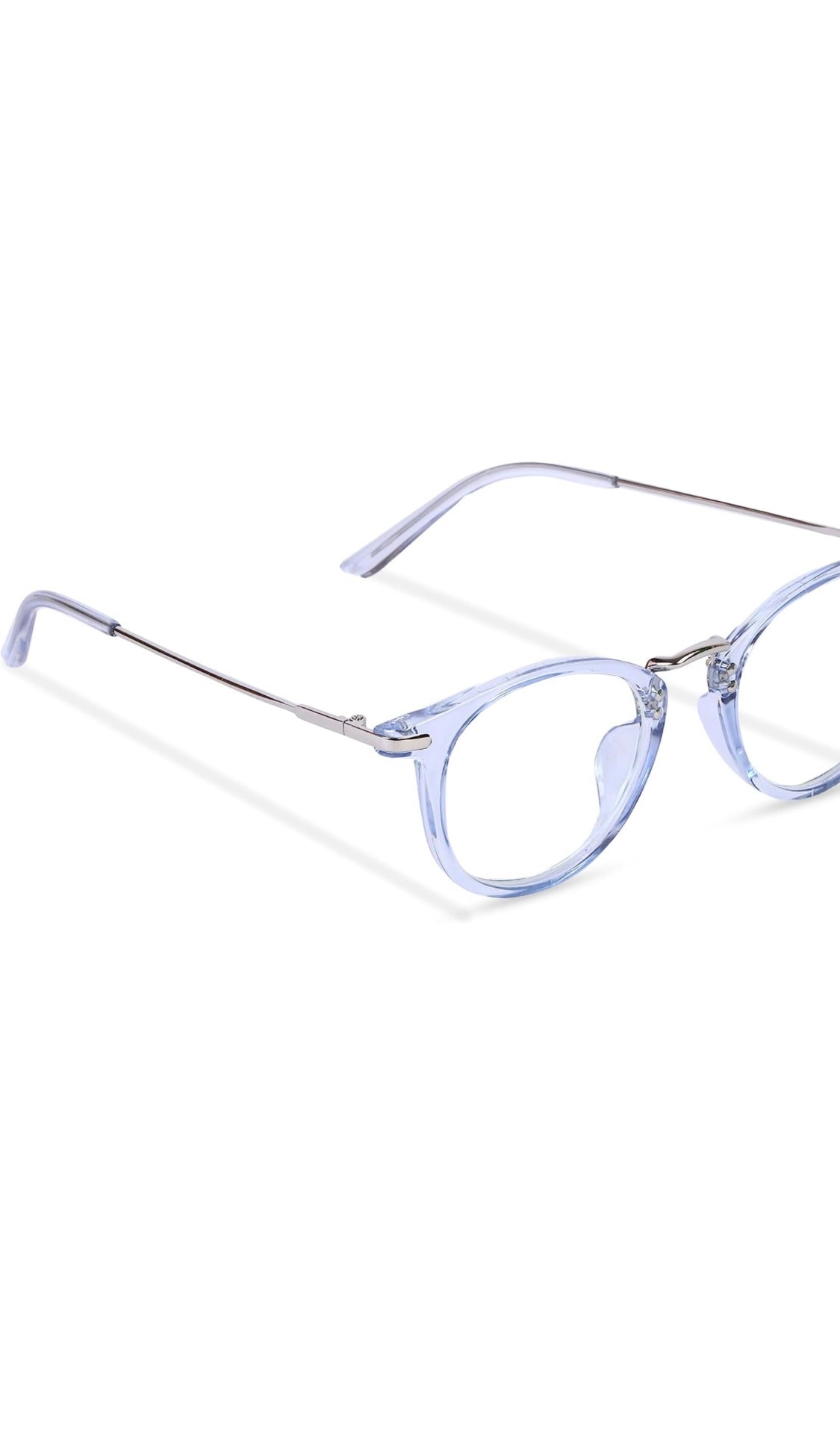 Jodykoes® Blue Light Blocking Blue Cut Zero Power Anti-Glare Retro Round Eyeglasses |UV Protection| Men & Women| Eye Protection Frame for Computer/Tablet/Laptop/Mobile/TV (Water Color)