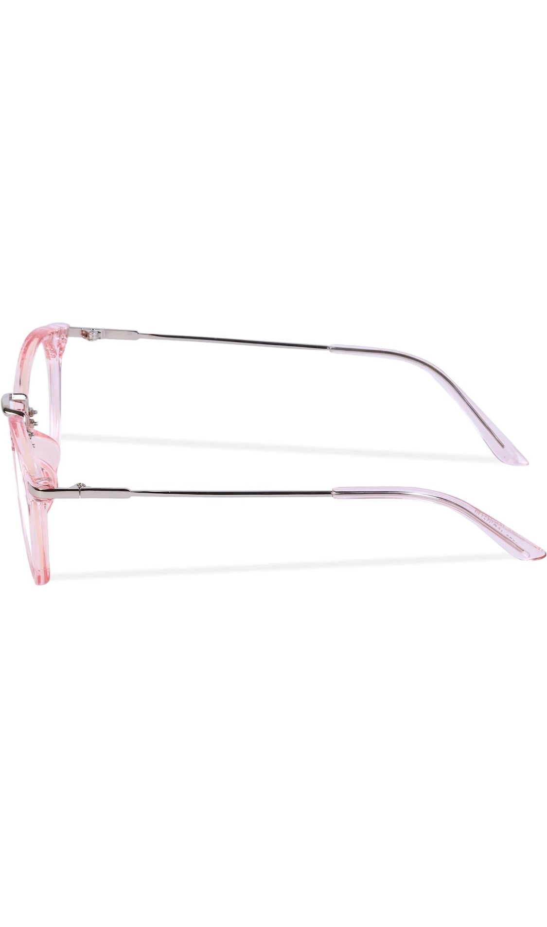 Jodykoes® Blue Light Blocking Blue Cut Zero Power Anti-Glare Retro Round Eyeglasses |UV Protection| Men & Women| Eye Protection Frame for Computer/Tablet/Laptop/Mobile/TV (Transparent Pink)