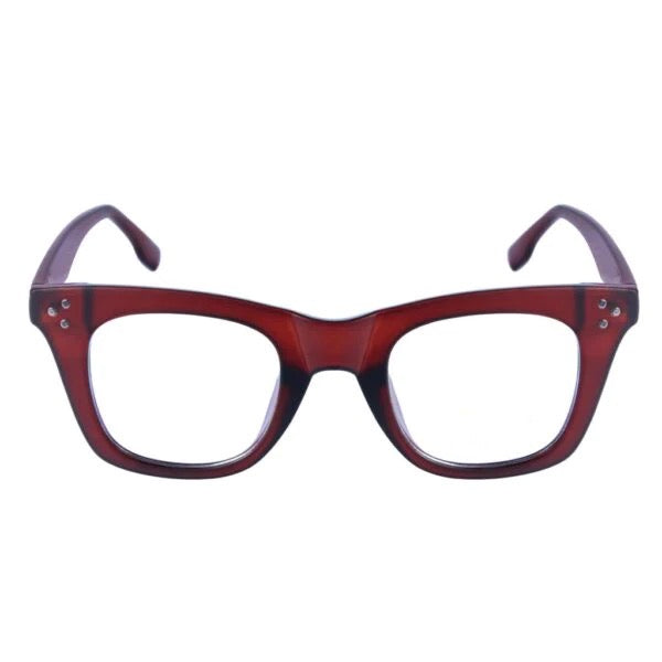 Jodykoes® Nerdy Vintage Design Bold Thick Zero Power Computer Glasses With Anti Glare For Men and Women Frames Spectacles Eyeglasses (Brown)