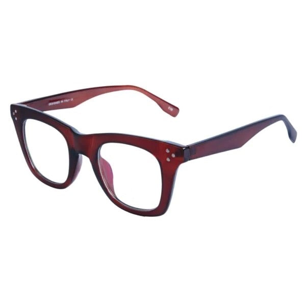 Jodykoes® Nerdy Vintage Design Bold Thick Zero Power Computer Glasses With Anti Glare For Men and Women Frames Spectacles Eyeglasses (Brown)