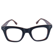 Jodykoes® Nerdy Vintage Design Bold Thick Zero Power Computer Glasses With Anti Glare For Men and Women Frames Spectacles Eyeglasses (Tiger Print)